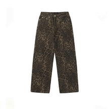 Baggy Leopard Print Y2k Jeans Women