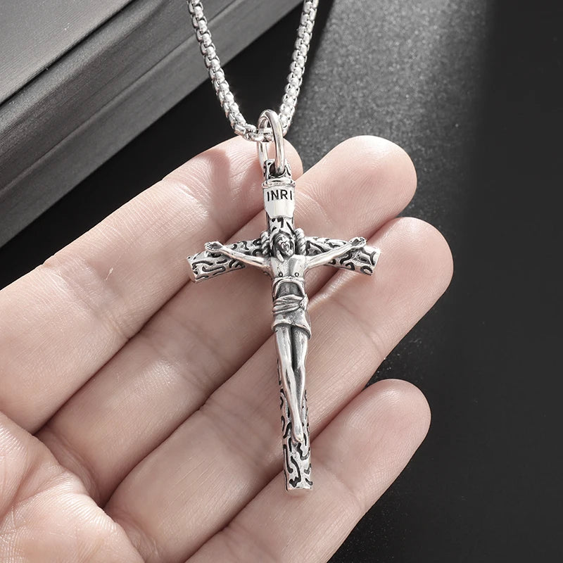 Christian Good Friday Cross Amulet Pendant Necklace