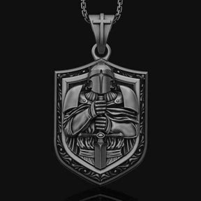 Mystic Vintage Christian Knight Crusader Pendant