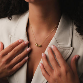 bubble name necklace