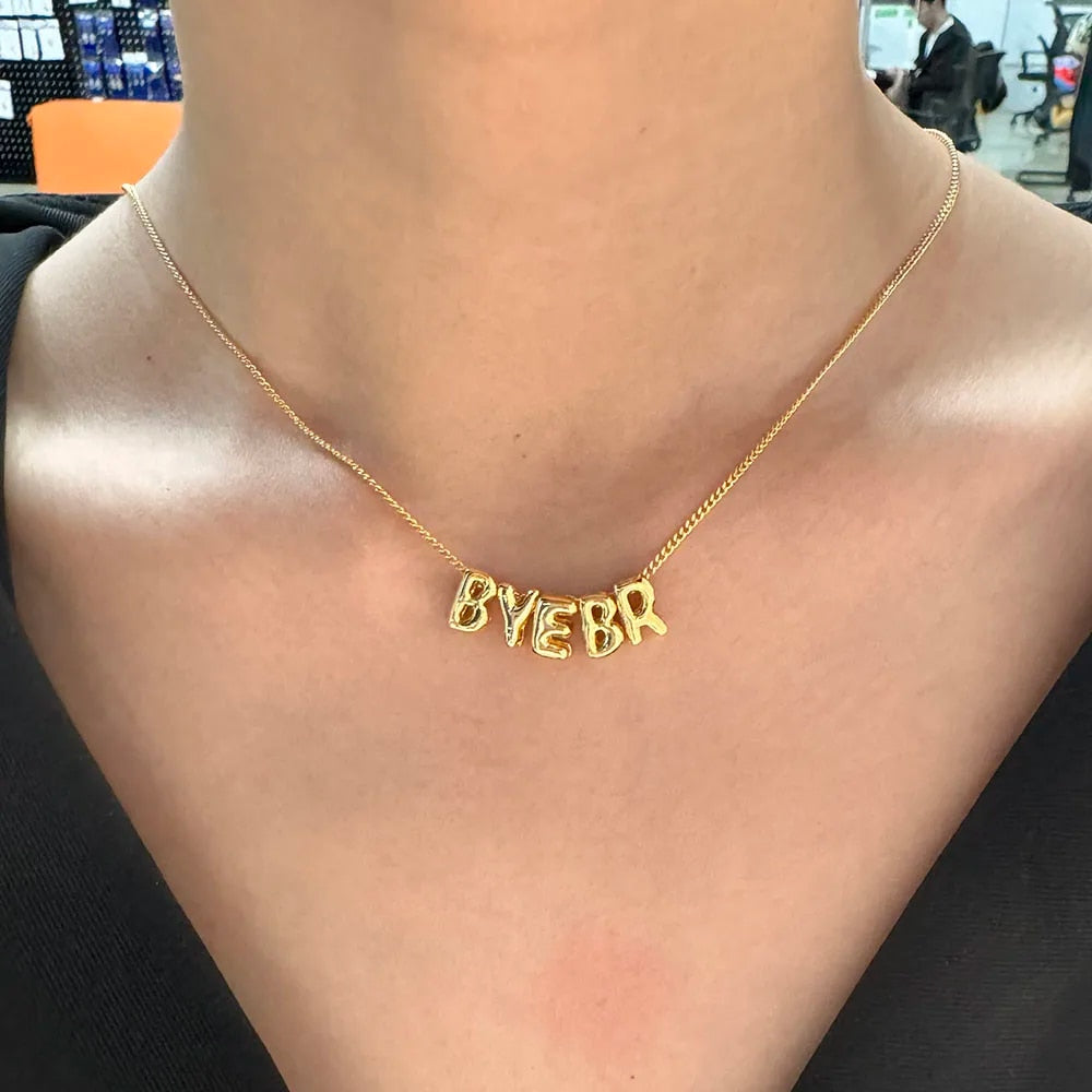 bubble name necklace