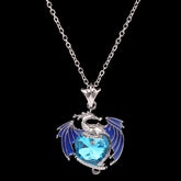 dragon necklace Blue Purple Pendant