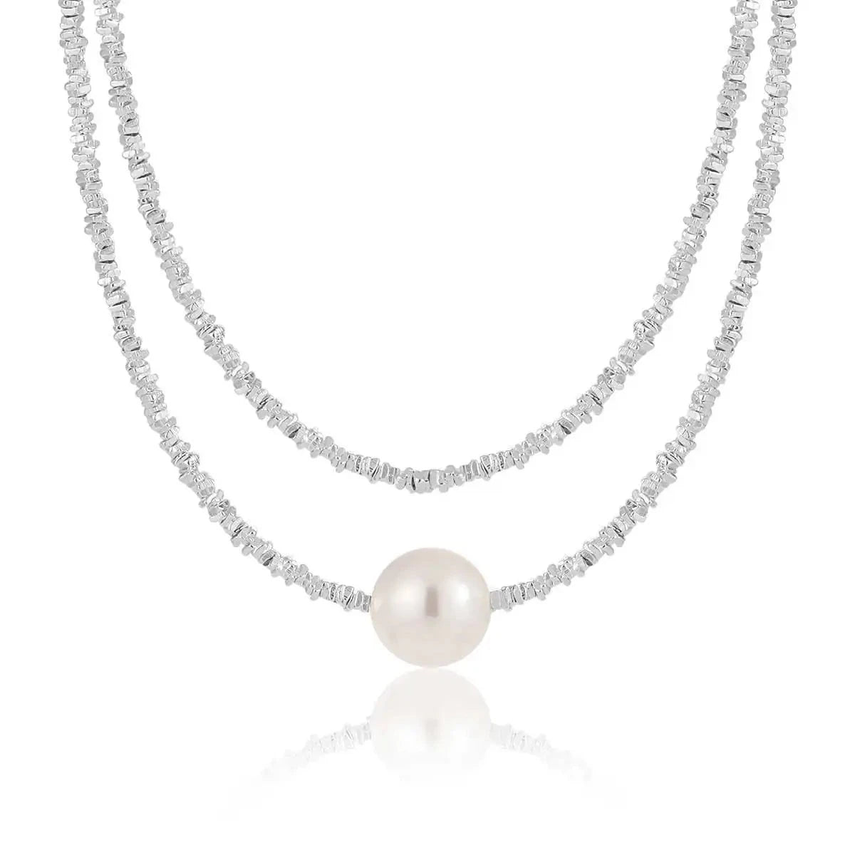 Stackable Shell Pearl Necklace