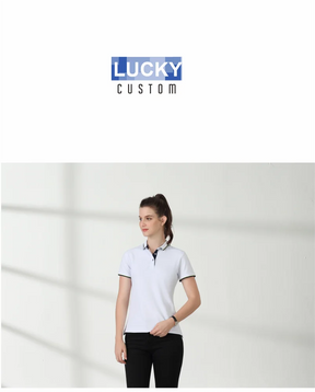 Golf Women's Polo Shirt Lapel Slim Fit Short Sleeve