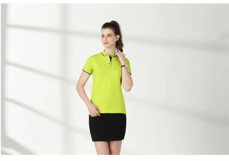 Golf Women's Polo Shirt Lapel Slim Fit Short Sleeve