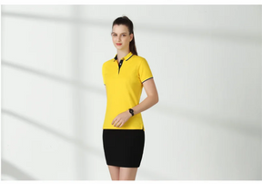 Golf Women's Polo Shirt Lapel Slim Fit Short Sleeve