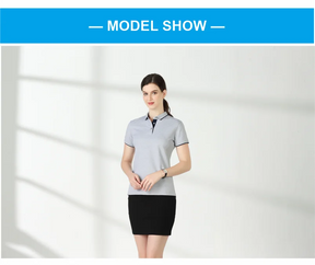 Golf Women's Polo Shirt Lapel Slim Fit Short Sleeve