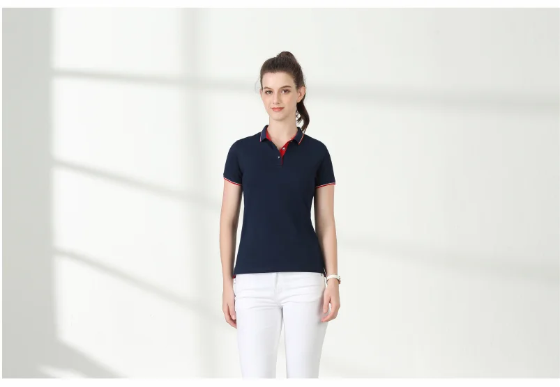 Golf Women's Polo Shirt Lapel Slim Fit Short Sleeve