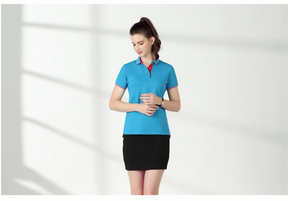 Golf Women's Polo Shirt Lapel Slim Fit Short Sleeve