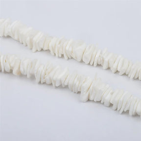 Bohemian Hawaii Puka White Clam Chips Shell Necklace