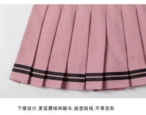 Striped Pleated Elastic Waist Female Sweet Mini Dance Plaid Skirt Y2k