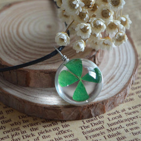 dandelion necklace Lucky WISH Glass Ball Jewelry