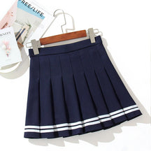 Striped Pleated Elastic Waist Female Sweet Mini Dance Plaid Skirt Y2k