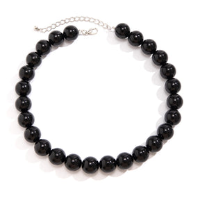 black bead necklace