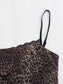 Leopard Print Sling Women Sexy Tube Top Sleeveless Backless Lace Slim Tanks Tops