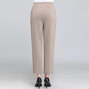 Spring Summer Pants Thin Elastic Waist Loose Cotton