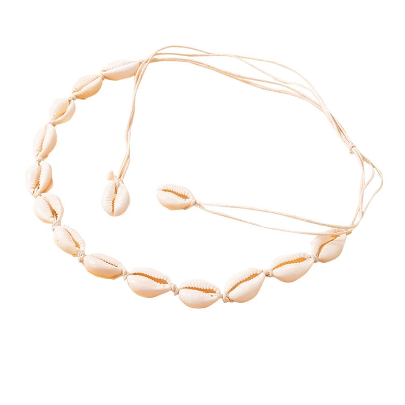 Fashion Rope Chain Natural Shell Choker Necklace