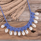 Shell Choker Necklace Natural Sea Cowrie Shell Rope Chain Choker Necklace