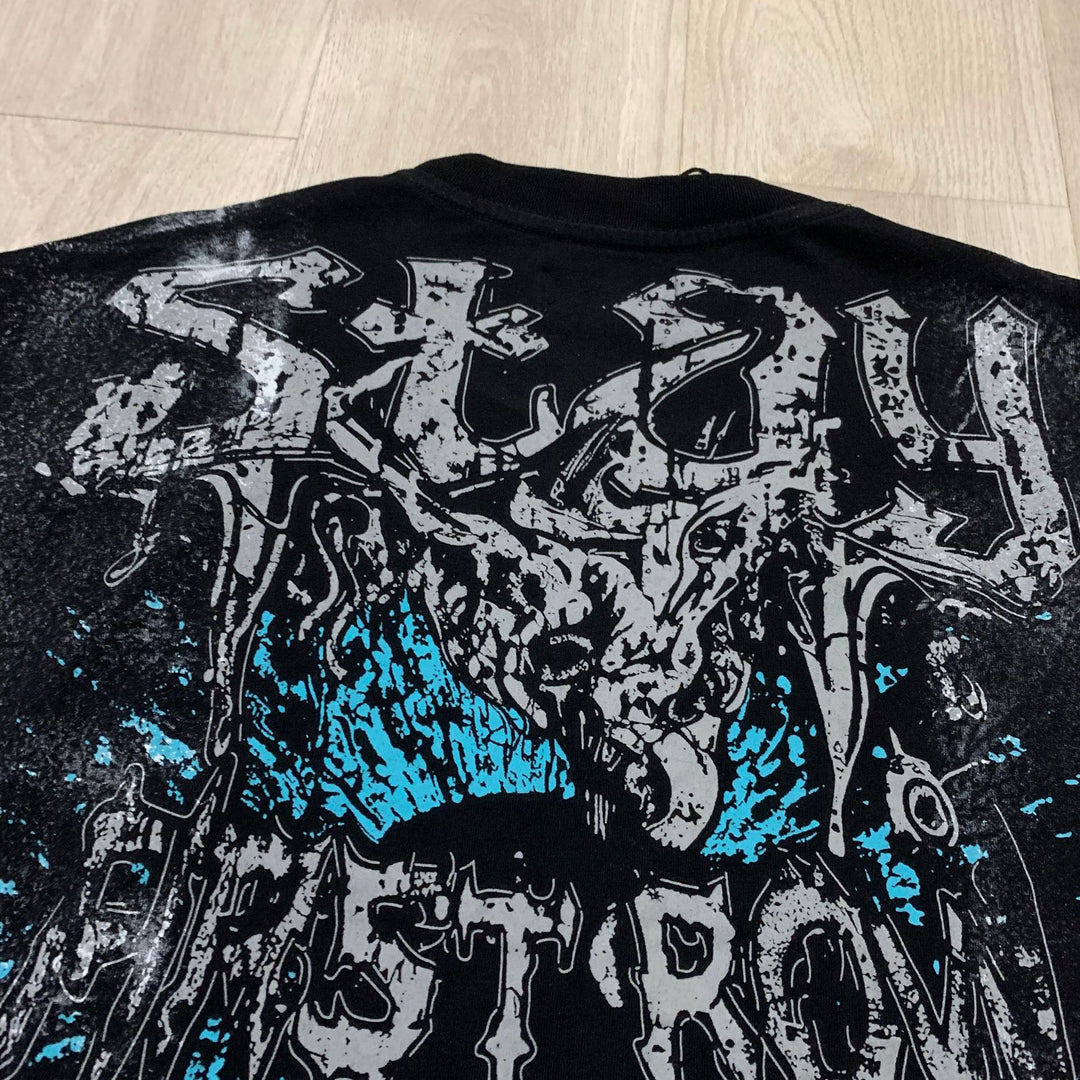FIRST ROW LOST UTOPIA UNIVERSE CROPPED TEE White