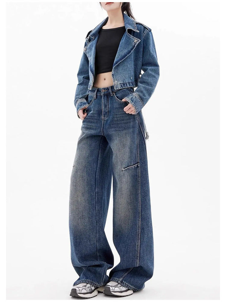 High-Waisted, Loose Fit, Slimming, Floor-Length Wide-Leg Pants