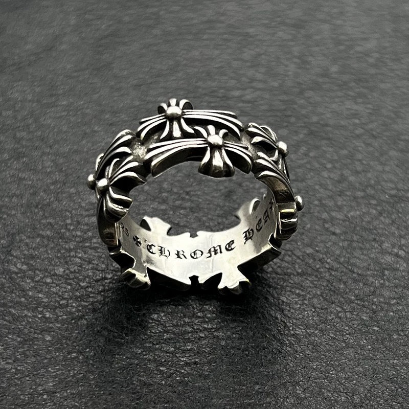Chrome Hearts 925 Sterling Silver Tombstone Ring