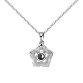 Projection five-pointed star shape pendant necklace picture customization