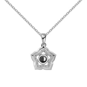 Projection five-pointed star shape pendant necklace picture customization