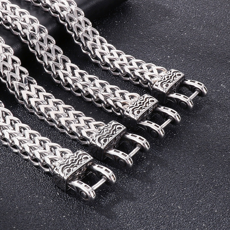 Viking Personalized Eagle Beak Wolf Head Snake Head Bracelet