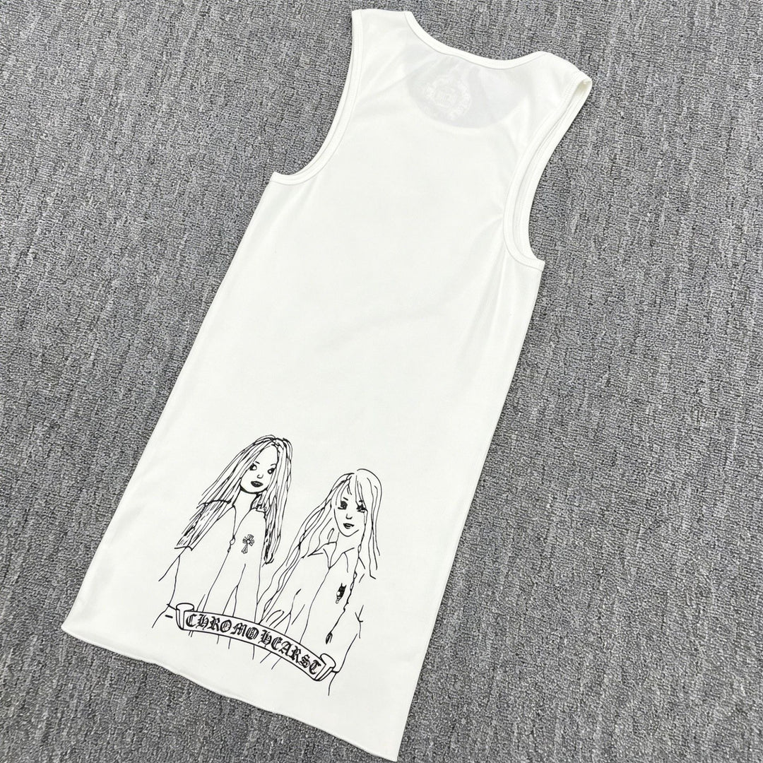 Chrome Hearts Cartoon Character Print Dress
