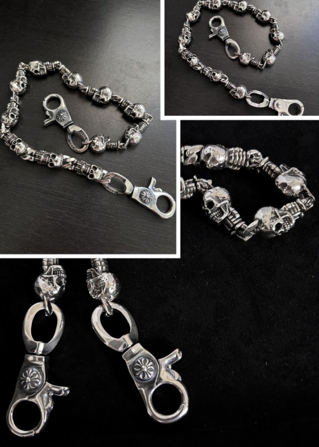 Chrome Hearts double lobster buckle versatile pants chain