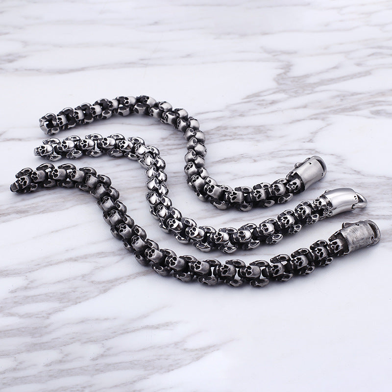 Retro Skull Personalized Stainless Steel Bracelet