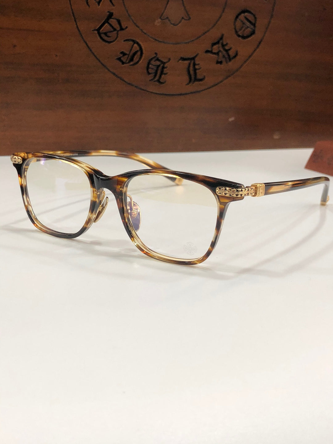 Chrome Hearts stylish thick rim square frame artistic glasses