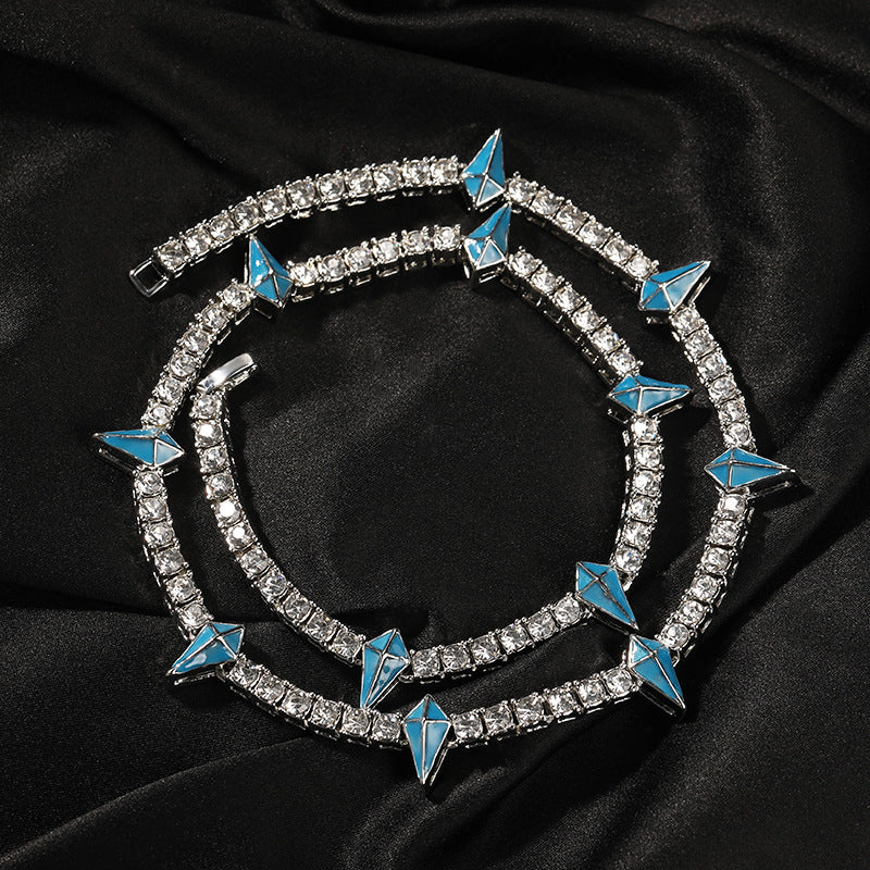 Glow-in-the-Dark Rhinestone Black Panther Necklace