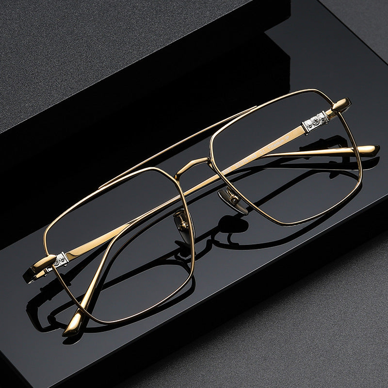 Chrome Hearts large-frame double-bridge eyeglasses
