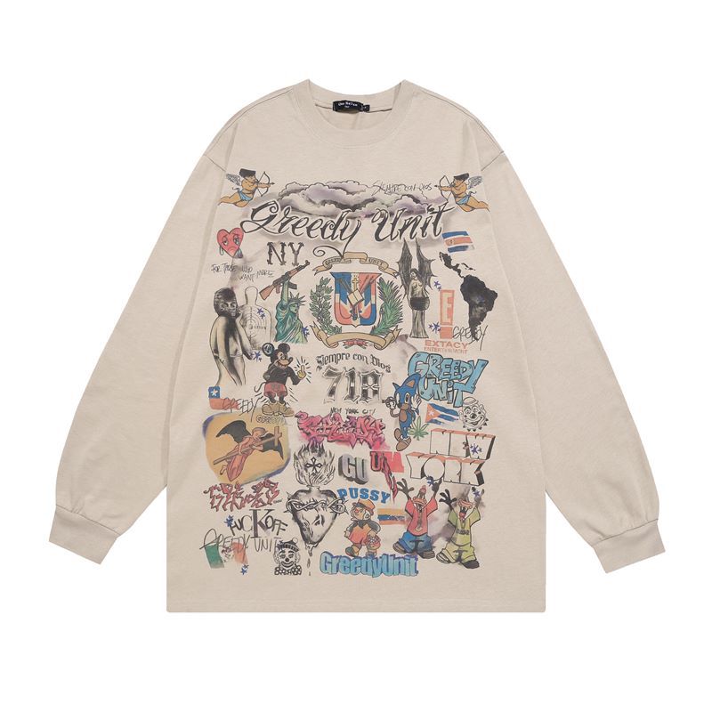 Vintage West Coast Pullover Long-Sleeve Top