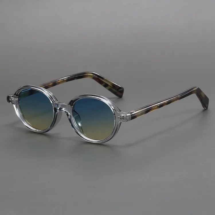 Retro oval shaped casual sun blocking sunglasses