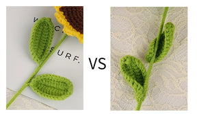 Sunflower hand-knitted flowers wool crocheted gift flower