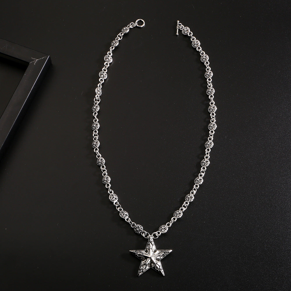 Chrome Hearts Style Dark Cross Necklace