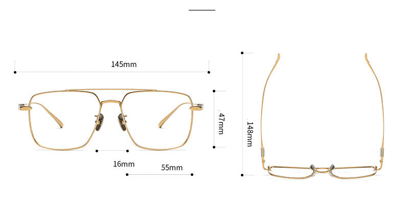 Chrome Hearts large-frame double-bridge eyeglasses