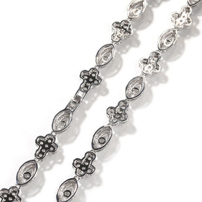 mens gold chain Diamond eye cross necklace
