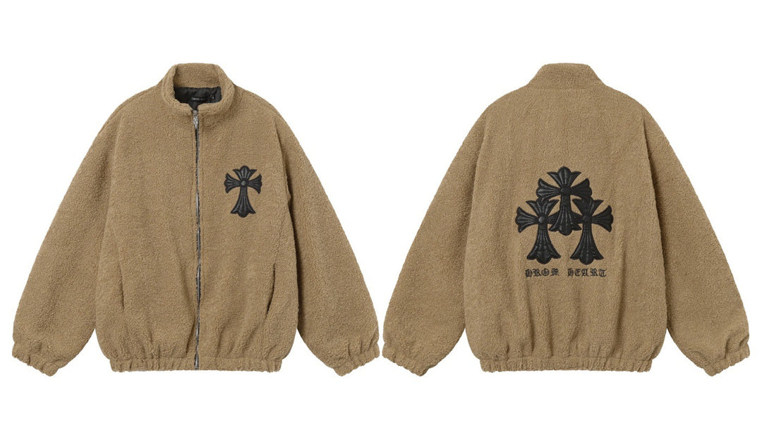 Chrome Hearts Cross Patch Embroidery Baseball Jacket