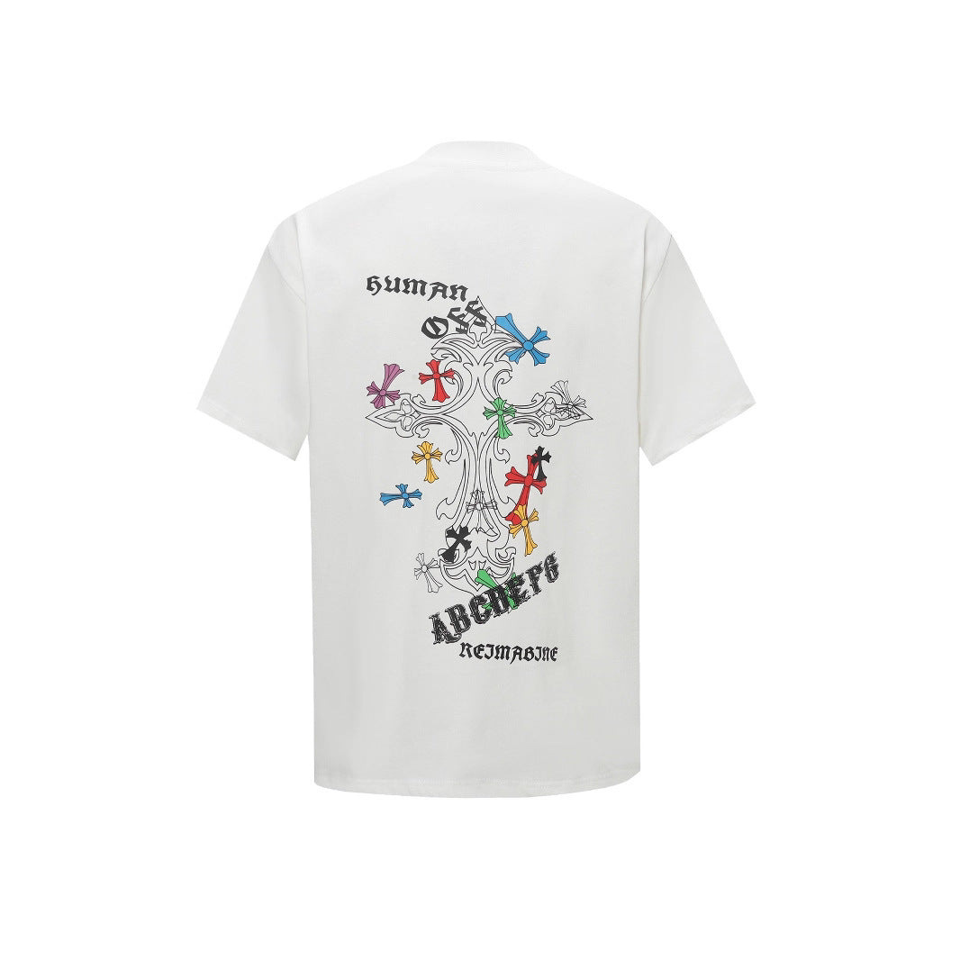 Chrome Hearts Personalized Cross Print Short-Sleeve T-Shirt