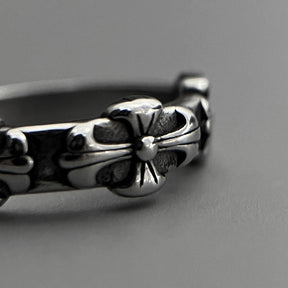 Chrome Hearts Cross Flower Forever Couple Rings