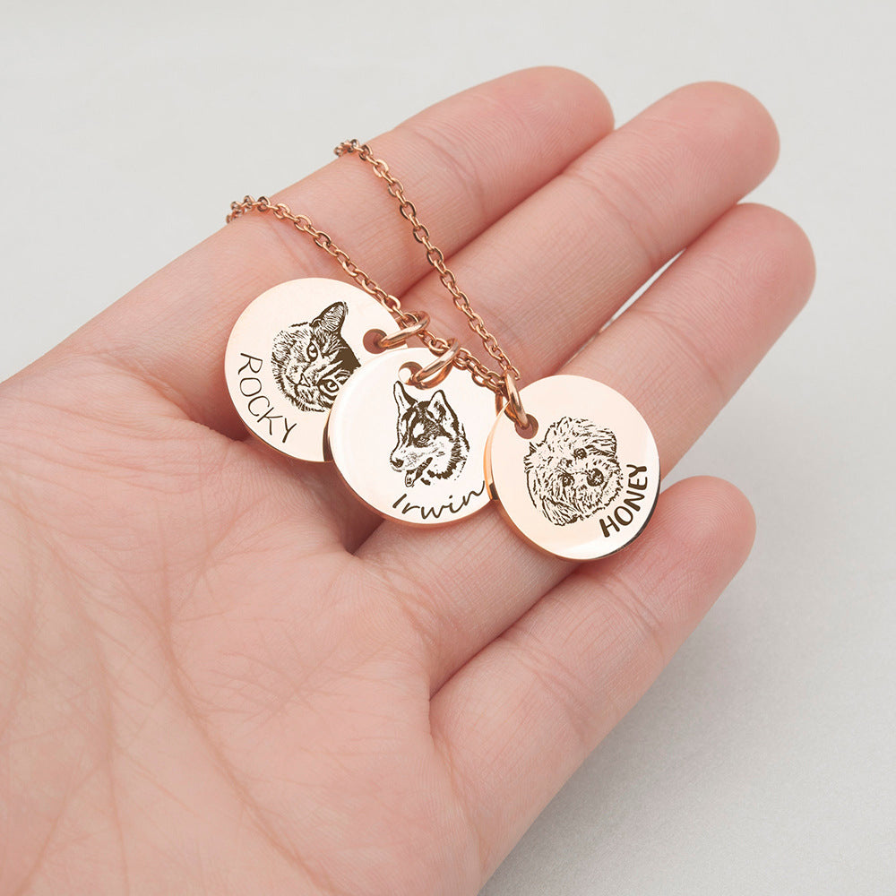 dog name necklace diy engraving engraving necklace