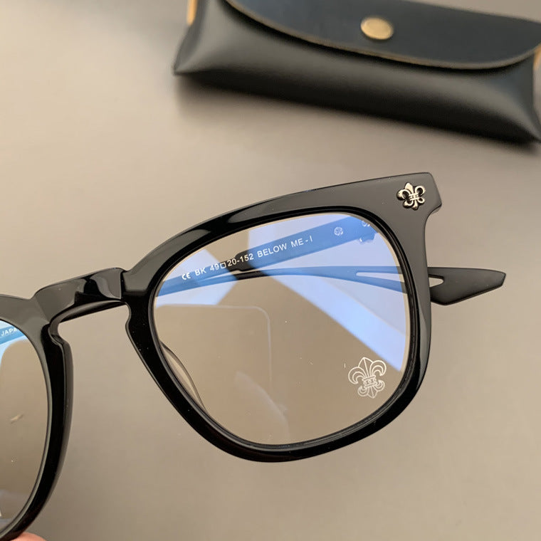Chrome Hearts square acetate, pure titanium eyeglasses for nearsightedness