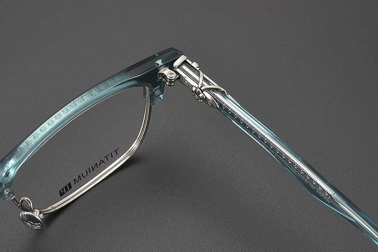 Chrome Hearts Style Business Semi Rimless Eyeglasses