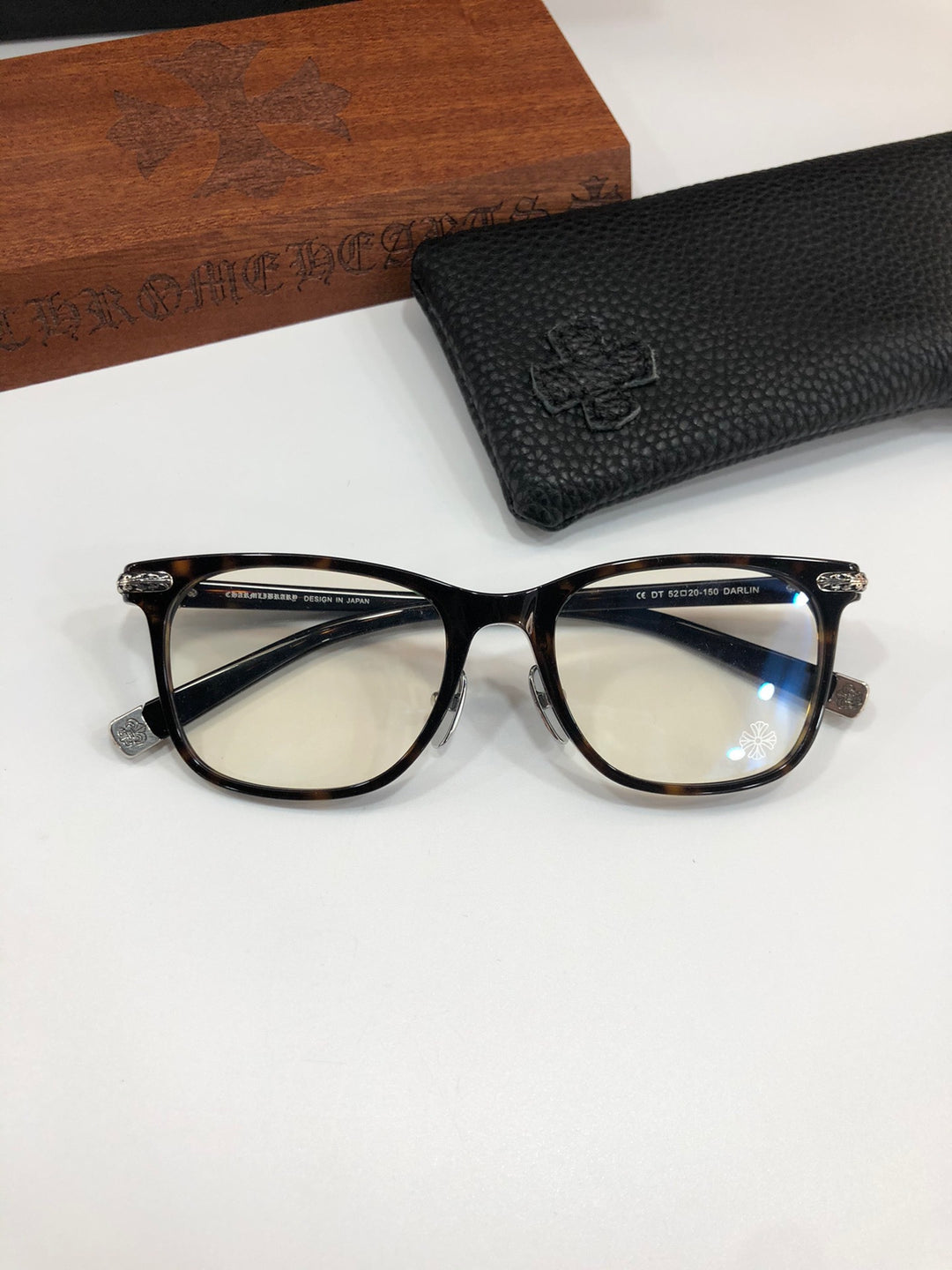 Chrome Hearts stylish thick rim square frame artistic glasses