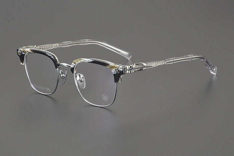Chrome Hearts Hand-Engraved Vintage Browline Eyeglasses