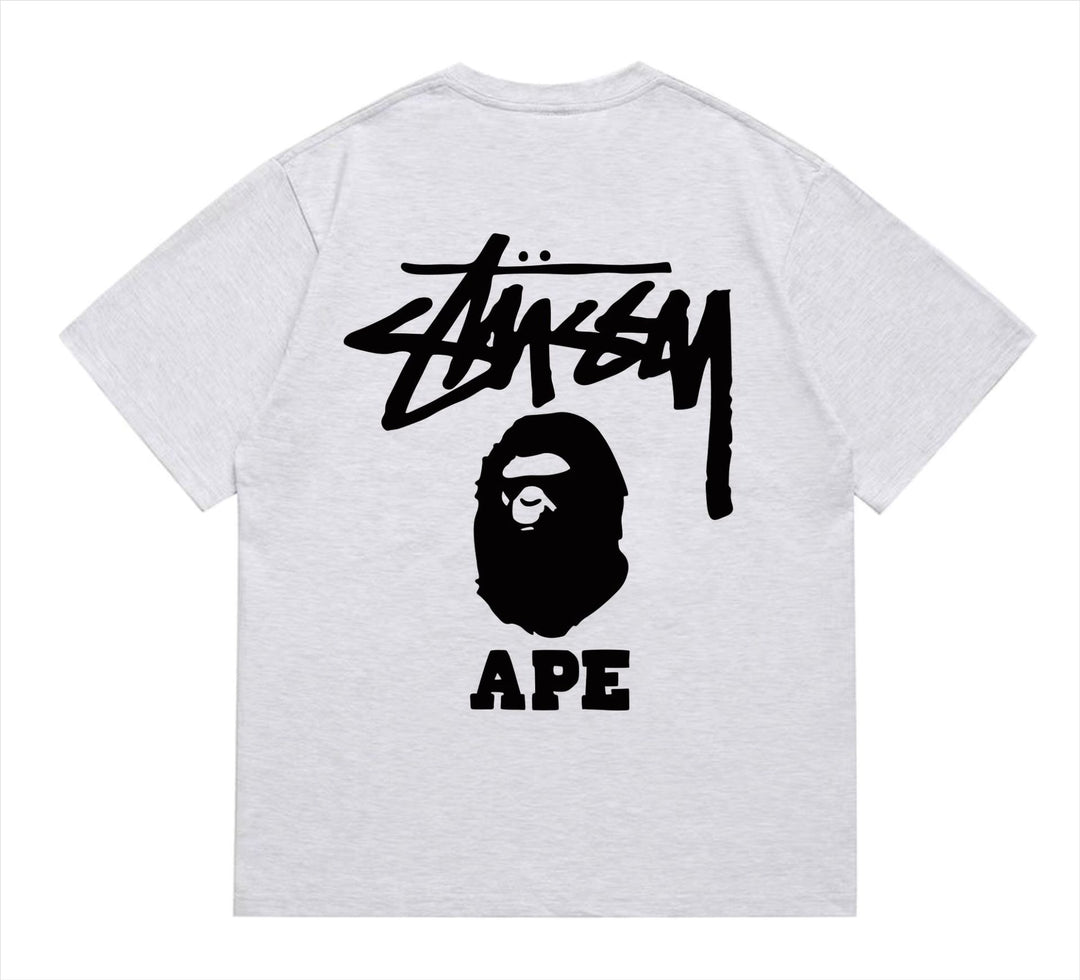BAPE loose fit short-sleeved letter print t-shirt
