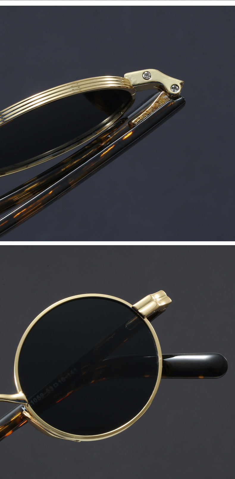 Metal-framed crystal sunglasses